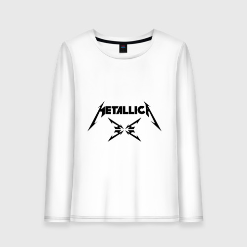 Женский лонгслив хлопок Metallica, цвет белый