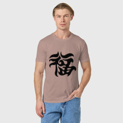 Мужская футболка хлопок Японский иероглиф - Удача - фото 2