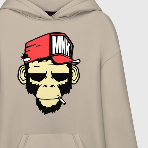 Худи SuperOversize хлопок Monkey Swag, цвет миндальный - фото 3