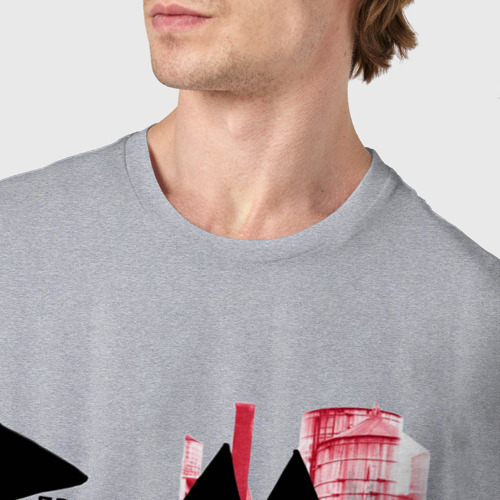 Мужская футболка хлопок Depeche mode delta machine, цвет меланж - фото 6