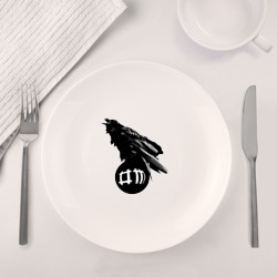 Набор: тарелка + кружка DM ворон - фото 2