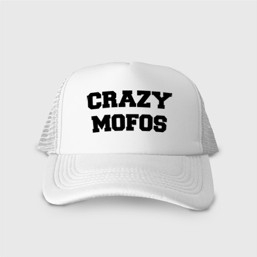 Кепка тракер с сеткой Crazy Mofos, цвет белый