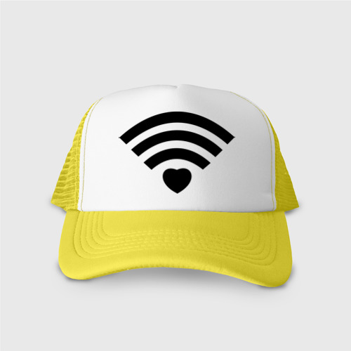 Кепка тракер с сеткой Wi-Fi Love, цвет желтый