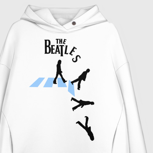 Женское худи Oversize хлопок The Beatles break down, цвет белый - фото 3