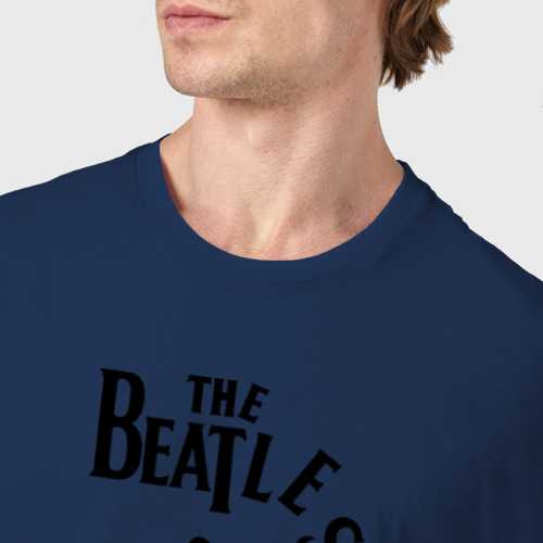 Мужская футболка хлопок The Beatles break down, цвет темно-синий - фото 6