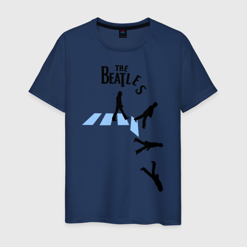 Мужская футболка хлопок The Beatles break down, цвет темно-синий