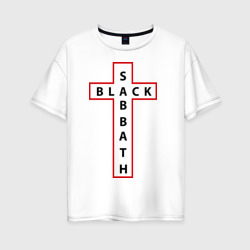 Женская футболка хлопок Oversize Black Sabbath