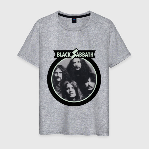 Мужская футболка хлопок Black Sabbath, цвет меланж