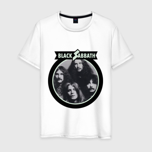 Мужская футболка хлопок Black Sabbath, цвет белый