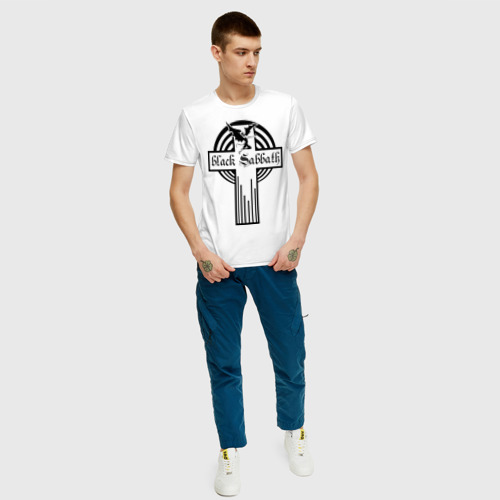 Мужская футболка хлопок Black Sabbath, цвет белый - фото 5