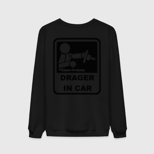 Мужской свитшот хлопок Drager in car, цвет черный - фото 2
