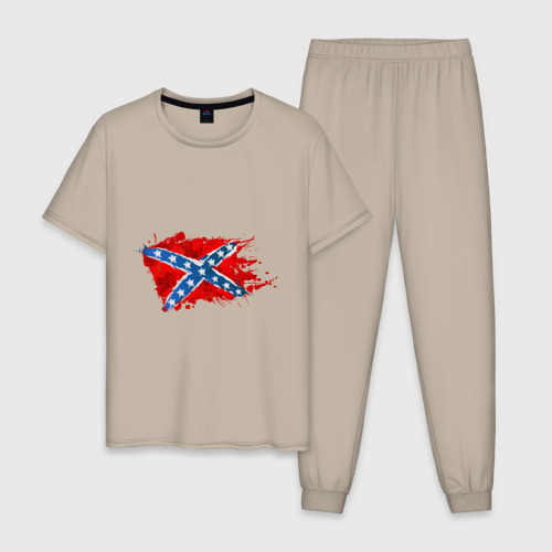 Мужская пижама хлопок Конфедерация брызги, цвет миндальный