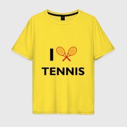 Мужская футболка хлопок Oversize I Love Tennis