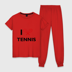 Женская пижама хлопок I Love Tennis