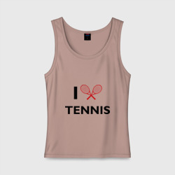 Женская майка хлопок I Love Tennis