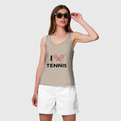 Женская майка хлопок I Love Tennis - фото 2
