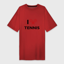 Платье-футболка хлопок I Love Tennis