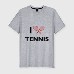 Мужская футболка хлопок Slim I Love Tennis