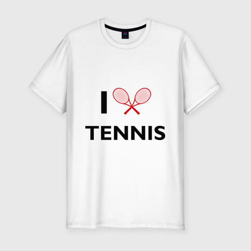 Мужская футболка хлопок Slim I Love Tennis