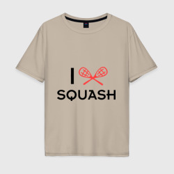 Мужская футболка хлопок Oversize I love squash