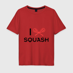 Мужская футболка хлопок Oversize I love squash