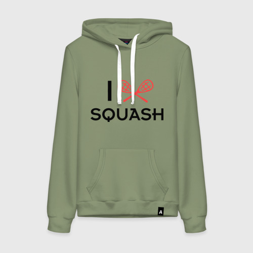 Женская толстовка хлопок I love squash, цвет авокадо