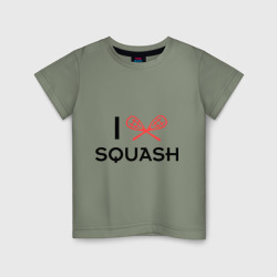 Детская футболка хлопок I love squash