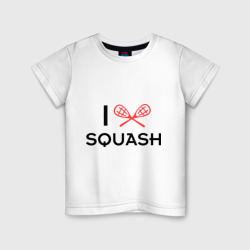 Детская футболка хлопок I love squash