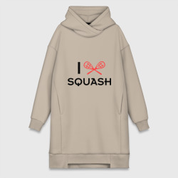 Платье-худи хлопок I love squash