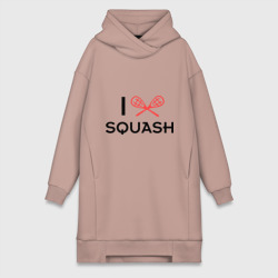 Платье-худи хлопок I love squash