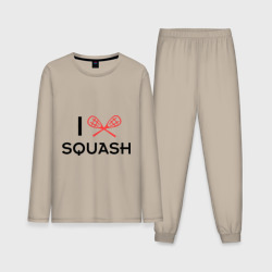 Мужская пижама с лонгсливом хлопок I love squash