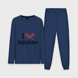 Мужская пижама с лонгсливом хлопок I love squash