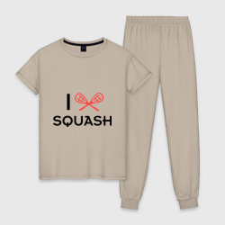 Женская пижама хлопок I love squash