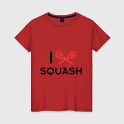 Женская футболка хлопок I love squash