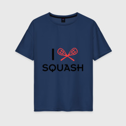 Женская футболка хлопок Oversize I love squash