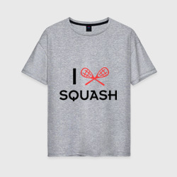 Женская футболка хлопок Oversize I love squash