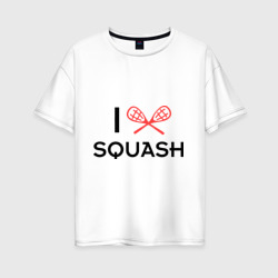 Женская футболка хлопок Oversize I love squash