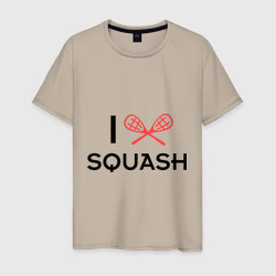 Мужская футболка хлопок I love squash