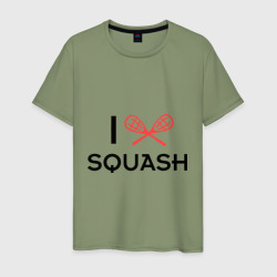 Мужская футболка хлопок I love squash
