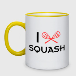 Кружка двухцветная I love squash
