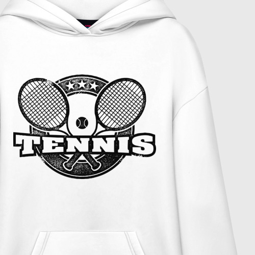 Худи SuperOversize хлопок Tennis, цвет белый - фото 3