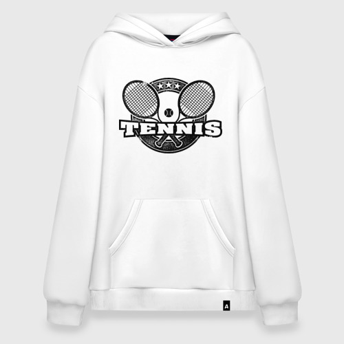 Худи SuperOversize хлопок Tennis, цвет белый