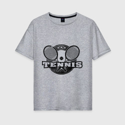 Женская футболка хлопок Oversize Tennis