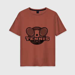 Женская футболка хлопок Oversize Tennis