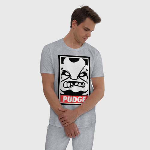 Мужская пижама хлопок с принтом Pudge Dota2, фото на моделе #1