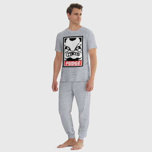 Мужская пижама хлопок с принтом Pudge Dota2, вид сбоку #3