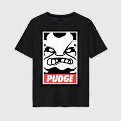 Женская футболка хлопок Oversize Pudge Dota2