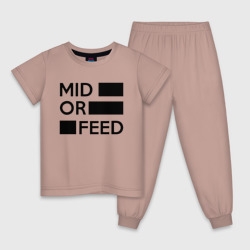 Детская пижама хлопок Mid or feed