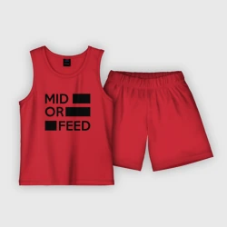 Детская пижама с шортами хлопок Mid or feed