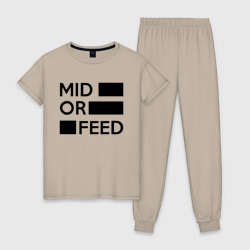 Женская пижама хлопок Mid or feed